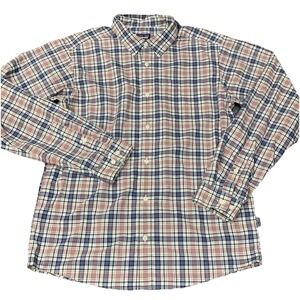 Patagonia Shirt Mens Medium Button Up Organic Cotton Plaid Outdoors Sustainable